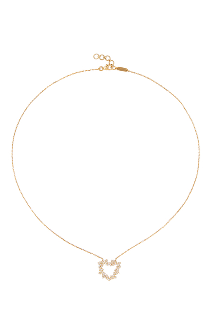 Hobb Love Pendant Necklace, 18k Yellow Gold with Diamonds